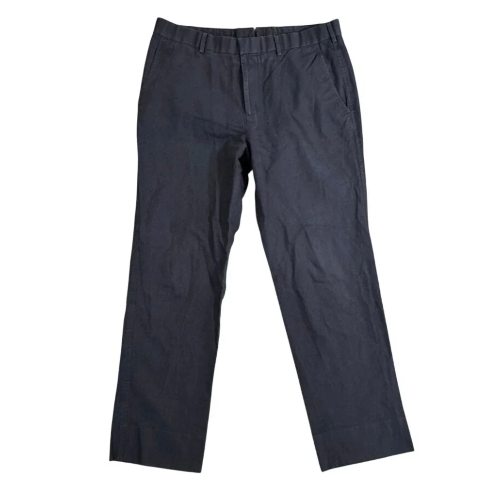 Brooks Brothers 1818 Fitzgerald Navy Blue Cotton Chino Pants Mens 35x30